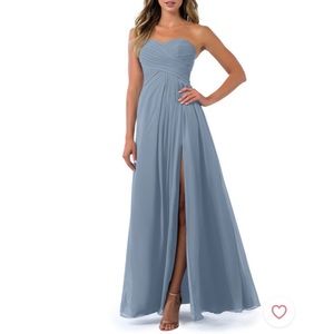 Azazie Arabella Allure Bridesmaid Dress in Dusty Blue